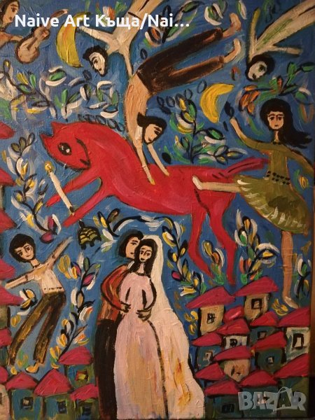 Картина маслени бои платно акрил 42 /52 акрил, снимка 1