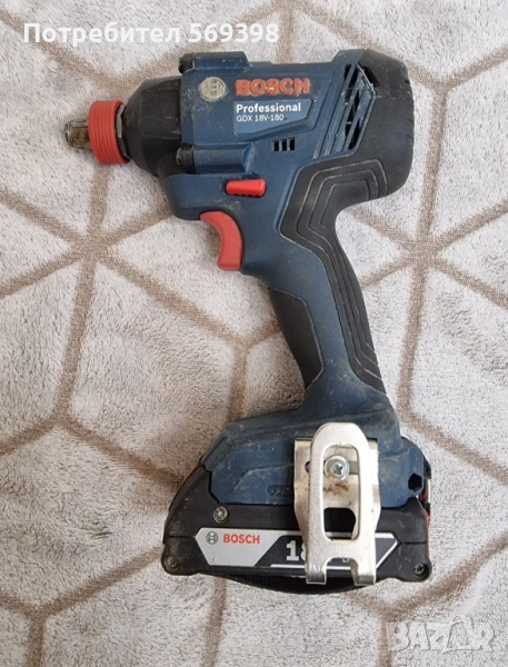 Оргинален Гайковер Bosch GDX 18V-180-180 Professional и батерия, снимка 1