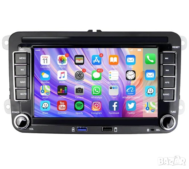 Мултимедия, VW, плеър, двоен дин, volkswagen, навигация, Golf 5 6, passat, touran, Seat, Skoda, Голф, снимка 1