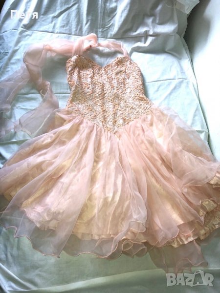 Дамска официална рокля цвят праскова, снимка 1