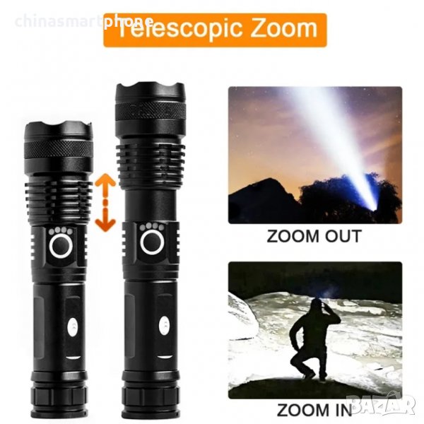 Фенер за лов, 3000LM XHP 50 акумулаторен прожектор., снимка 1