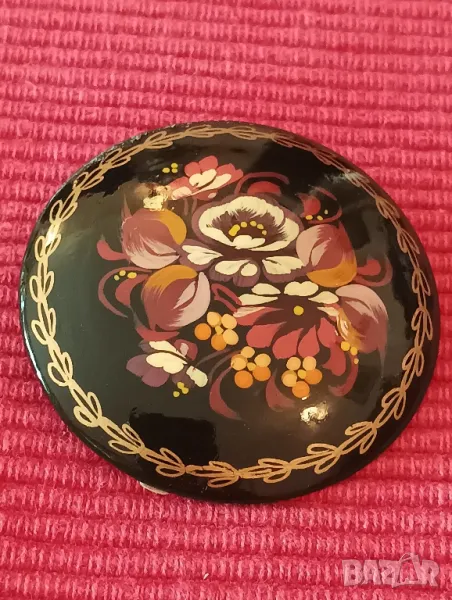 Дървена ръчно изработена и рисувана брожка, СССР. , снимка 1