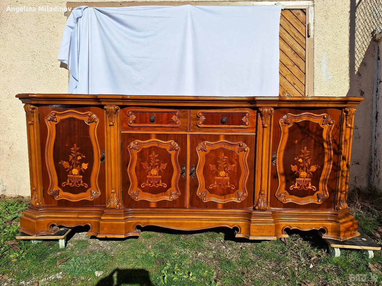 Италиански уникален комод с богата Интарзия , снимка 1