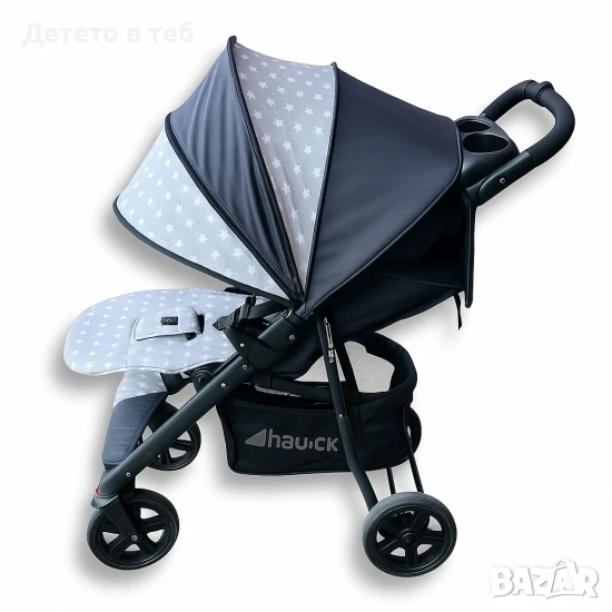 Сенник за количка универсален сфера, сиви звезди със сиво, снимка 1