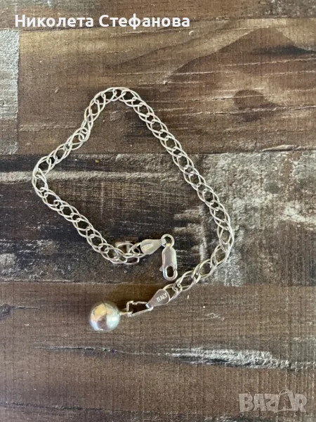 Сребърна гривна , снимка 1
