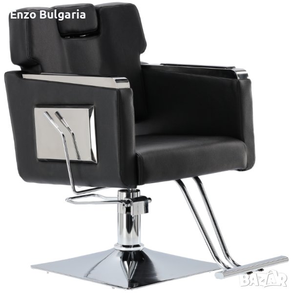 Хидравличен въртящ се фризьорски стол Brado за фризьорски салон с поставка за крака FJ-83006-FOTEL, снимка 1