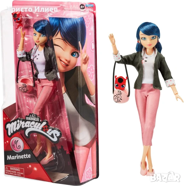 Калинката и Котарака Фигура Герой Marinette Miraculous кукла Маринет 26 см Чудотворна калинка, снимка 1