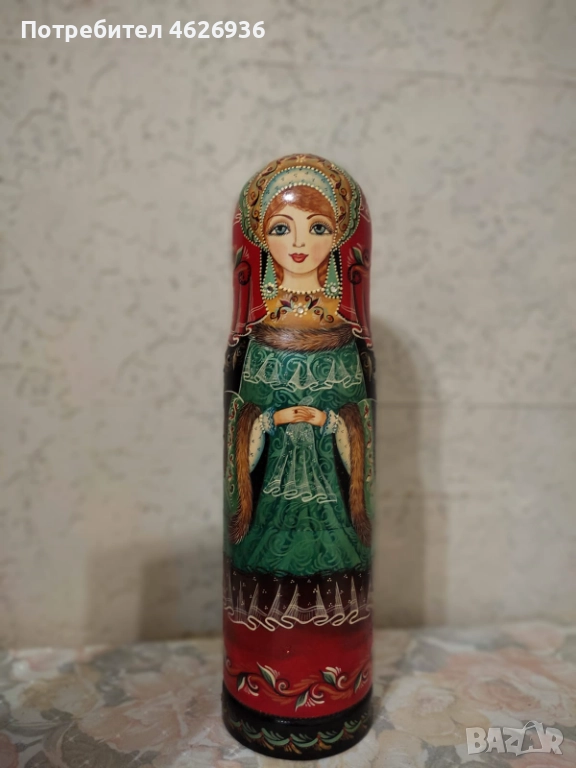 Ръчно рисувана дървена кутия за вино, снимка 1