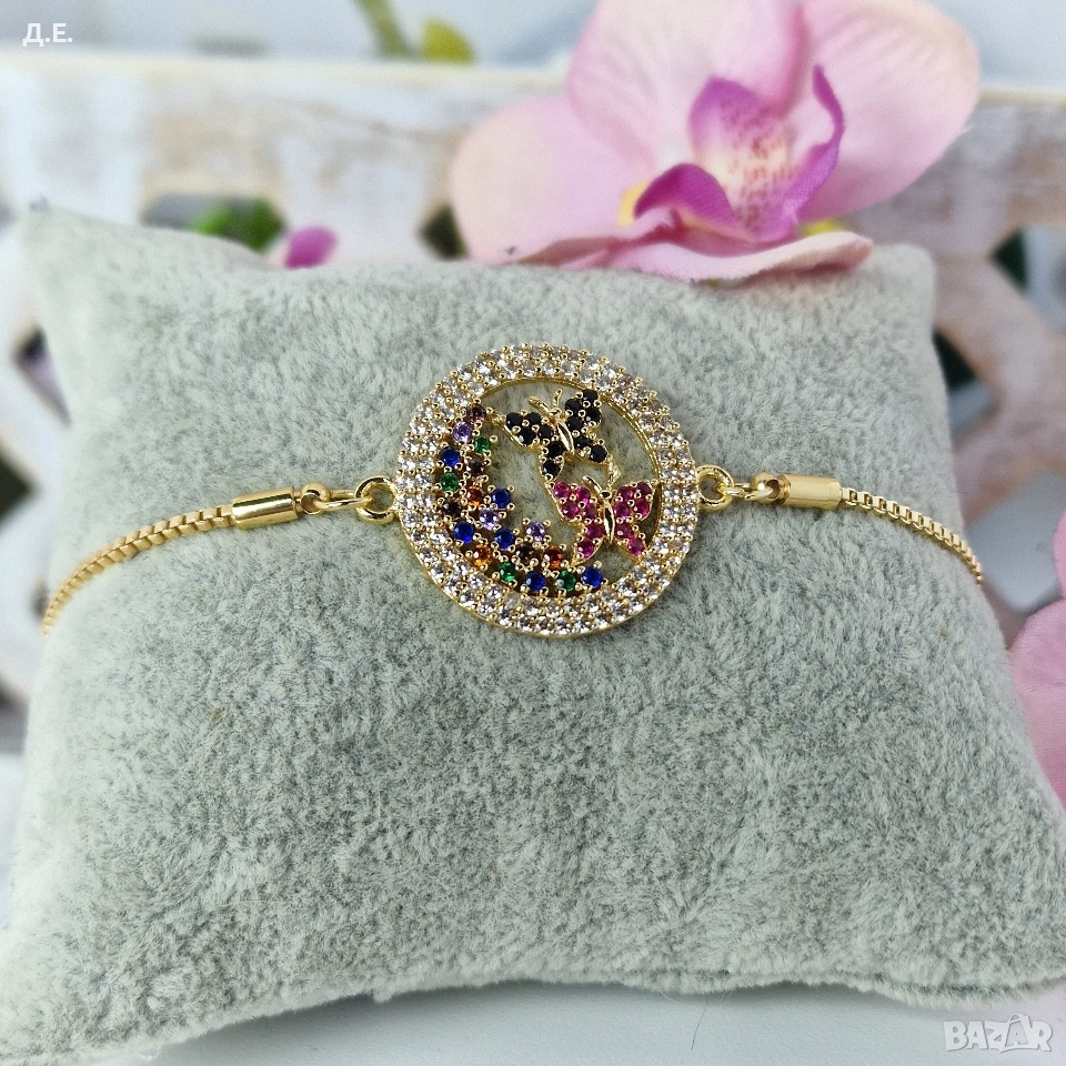 Гривна "Пеперуди и цветове", снимка 1