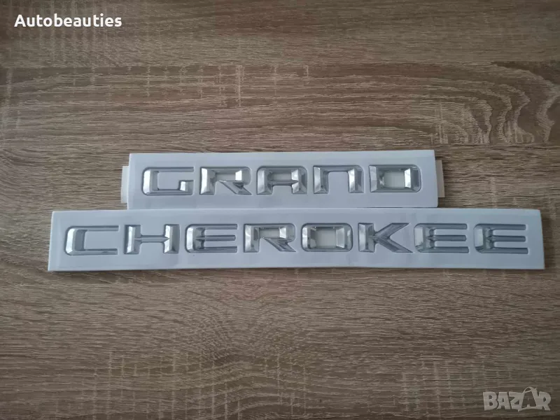 сребрист надпис емблема Jeep Grand Cherokee , снимка 1