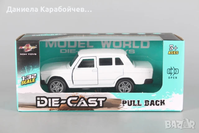 Метална кола със звук, светлина и отварящи се врати (1:32) - PULL BACK, снимка 1