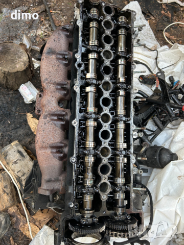 двигател на части BMW M57 525d 177 E60 530d 218 глава блок бутала вал валове бутало биела