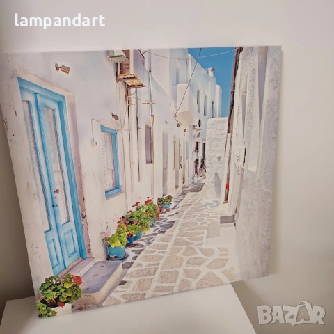 Картина със средиземноморски тесни улички