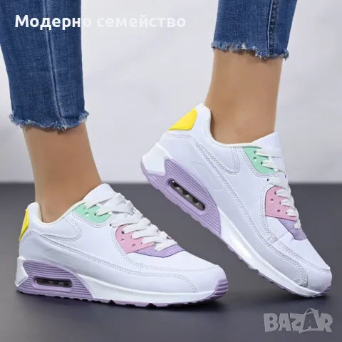 Дамски стилни цветни маратонки , снимка 2 - Маратонки - 49401803