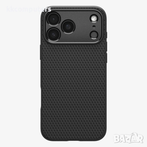 Оригинален кейс Spigen Liquid Air, За iPhone 17 Pro Max (6.9), Черен и Протектор, снимка 2 - Резервни части за телефони - 51922836