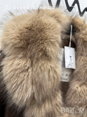 Дамско Яке С Богата Яка От Естествен Косъм - 2 Цвята Код S375, снимка 4 - Якета - 52684968