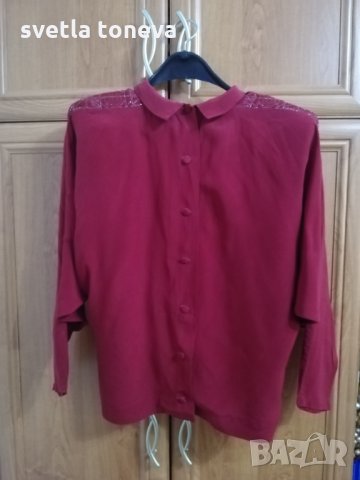 Блуза естествена коприна, снимка 2 - Ризи - 33627841
