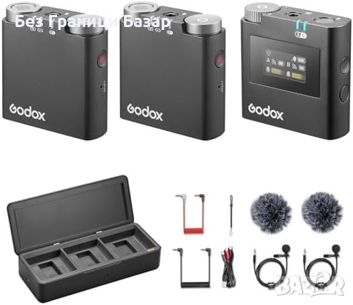 Нов GODOX Virso M2 Лаважен Микрофон с Шумоподтискане за видео влог