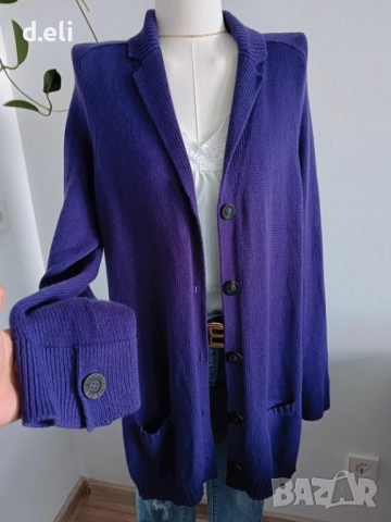 IRIS VON ARNIM Original Size L 100% Кашмир Дълга жилетка, снимка 6 - Жилетки - 51716702