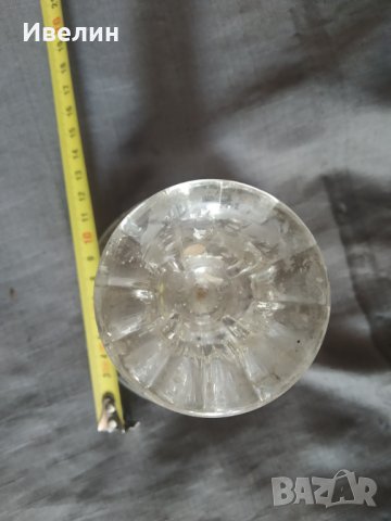 стар кристален свещник арт деко, снимка 4 - Антикварни и старинни предмети - 32751462