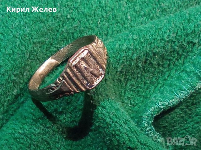 Стар пръстен над стогодишен сачан с БУКВА М - 73561, снимка 8 - Антикварни и старинни предмети - 28993449