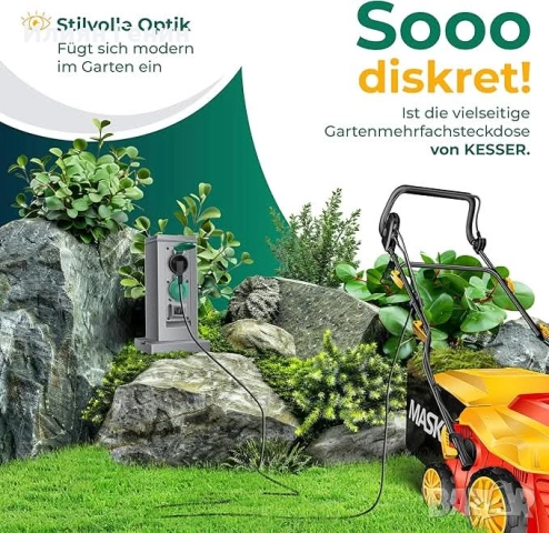 Градински контакт с колона със сензор за здрач, пластмасов разклонител, снимка 8 - Градински инструменти - 52015058