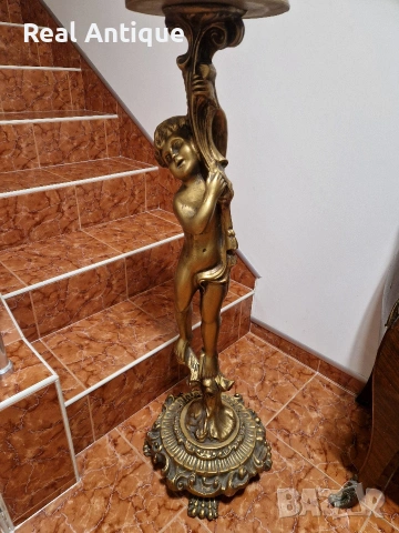 Уникална антикварна колона поставка постамент , снимка 4 - Антикварни и старинни предмети - 53563024
