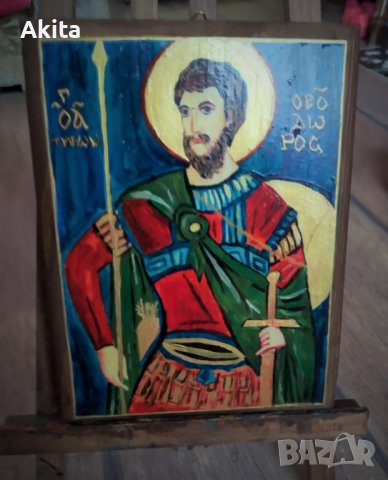 Икона на св. Теодор от Тирон, снимка 3 - Икони - 36777228