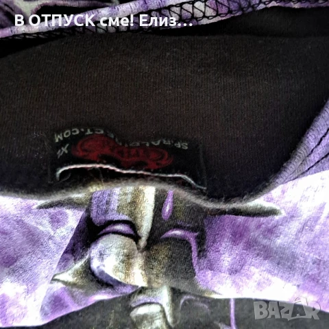 Тениска тотал принт скелет черепи MADE IN UK марка SPIRAL direct, снимка 4 - Тениски - 51286888