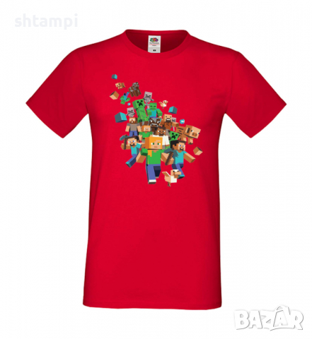 Мъжка тениска майнкрафт Minecraft 3,Minecraft,Игра,Забавление,подарък,Изненада,Рожден Ден., снимка 16 - Тениски - 36495038
