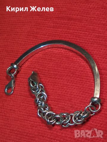 ВЕРСАЧЕ ШАРМАНТНА СРЕБЪРНА ДИЗАЙНЕРСКИ АРТ МОДЕЛ ГРИВНА СРЕБРО 925 МАЙСТОРСКО БУТИКОВО БИЖУ 40568, снимка 4 - Гривни - 42615288