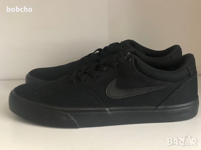 Nike SB Chron 2 Mens Skateboard Shoes Black Canvas 