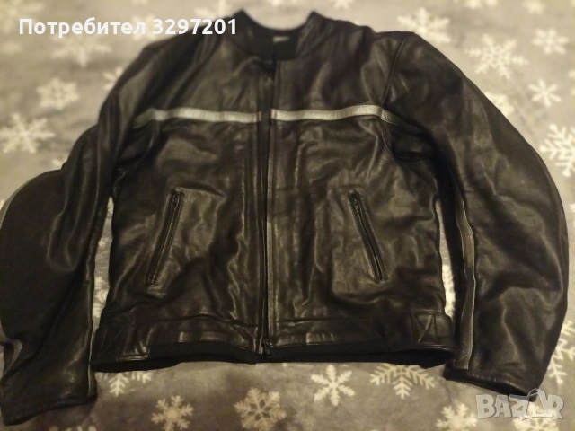 мото кожено яке с протектори