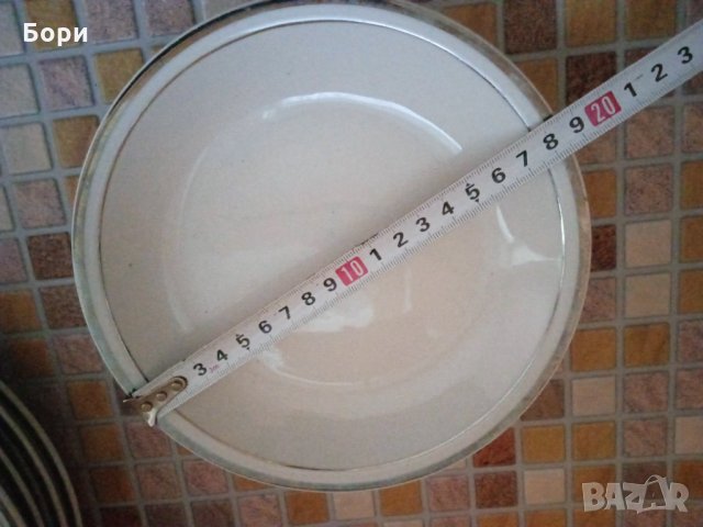 Български порцелан сребърен кант, снимка 7 - Чинии - 35629075