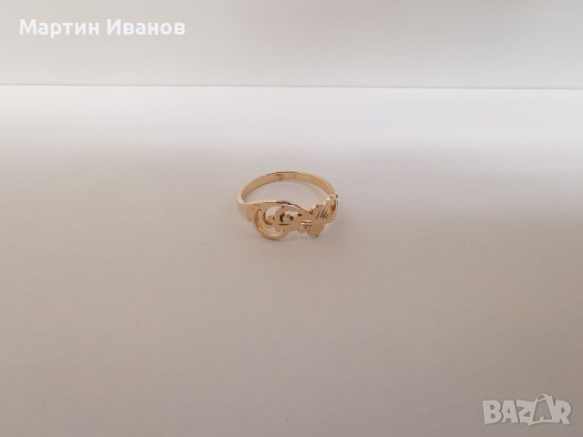 Златен пръстен цвете , снимка 7 - Пръстени - 43604687