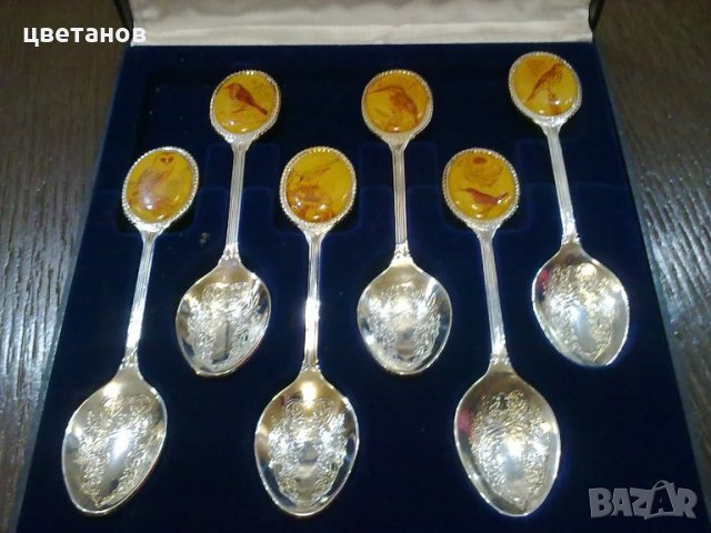  КОЛЕКЦИОНЕРСКИ ПОСРЕБРЕНИ АНГЛИЙСКИ ЛЪЖИЧКИ, снимка 2 - Антикварни и старинни предмети - 27176185