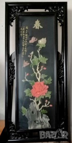  Картина (пано) за стена - естествен нефрит, снимка 2 - Картини - 38978177