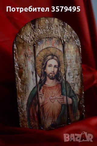 Икона на Исус Христос , снимка 2 - Икони - 40369957