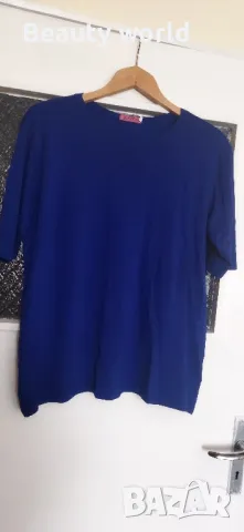 Синя блуза хл-2 хл, снимка 3 - Тениски - 47971349