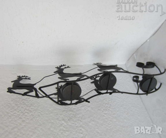 Различни свещници: свещник за 3 свещи с елени, човек, елха, елен, за стена, снимка 9 - Други - 28875988