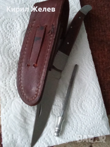 Сгъваем нож с кожена калъфка 53806, снимка 9 - Антикварни и старинни предмети - 53503766