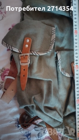 Стара брезентова раница , снимка 6 - Антикварни и старинни предмети - 51985143
