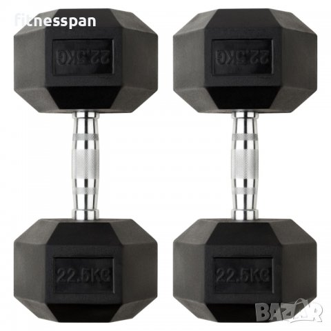 Хексалгенови дъмбели 2 бр. х 22,5 кг.