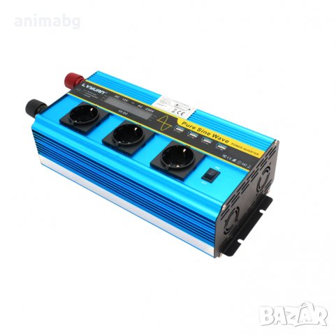 ANIMABG Силов инвертор с чиста синусоида 5kW DC 12V/24V към AC, 220V 230V, снимка 13 - Друга електроника - 37987858