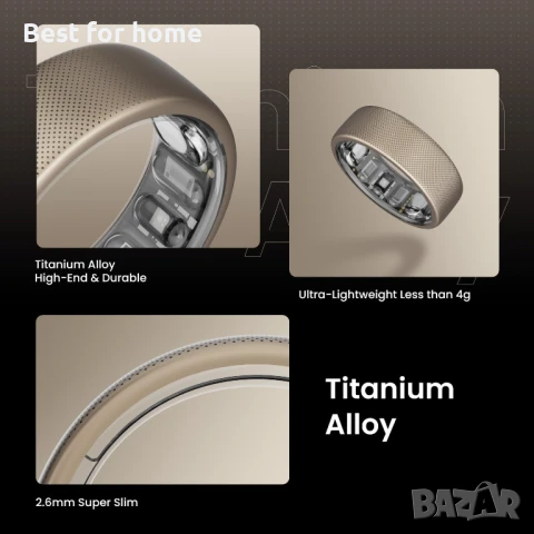 Amazfit Helio Smart пръстен, следи съня, пулса и стреса, снимка 2 - Смарт гривни - 50783239