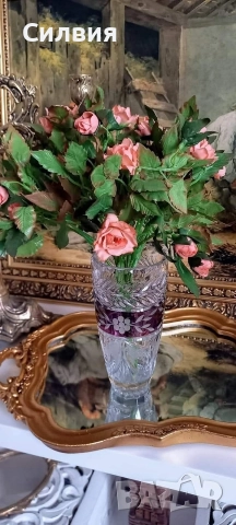 Кристална ваза , снимка 6 - Вази - 52632259