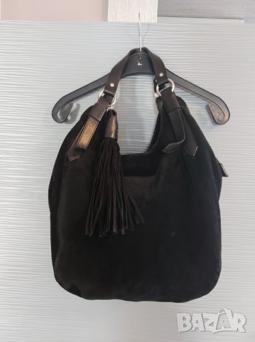 НОВА ЧАНТА кожа кроко зелена велур, снимка 6 - Чанти - 38507192