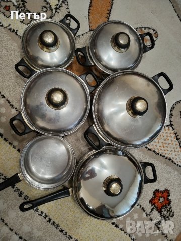 Комплект 4 тенджери, 1 каселора, 1 тиган., снимка 3 - Съдове за готвене - 43623973
