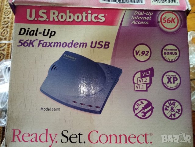 Faxmodem 56K, U. S. Robotics 56K,  model 5633, снимка 1 - Други - 35453024