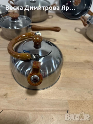 Комплект тенджери + подарък кухненски прибори розов, черен или зелен цвят DJ37+TV1316, снимка 10 - Прибори за хранене, готвене и сервиране - 51131198